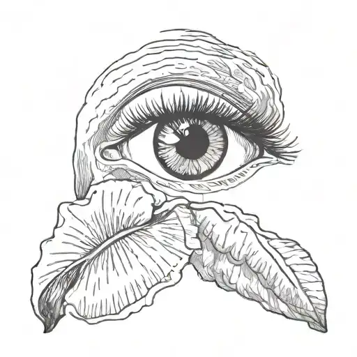 Eye with two irises tattoo design idea