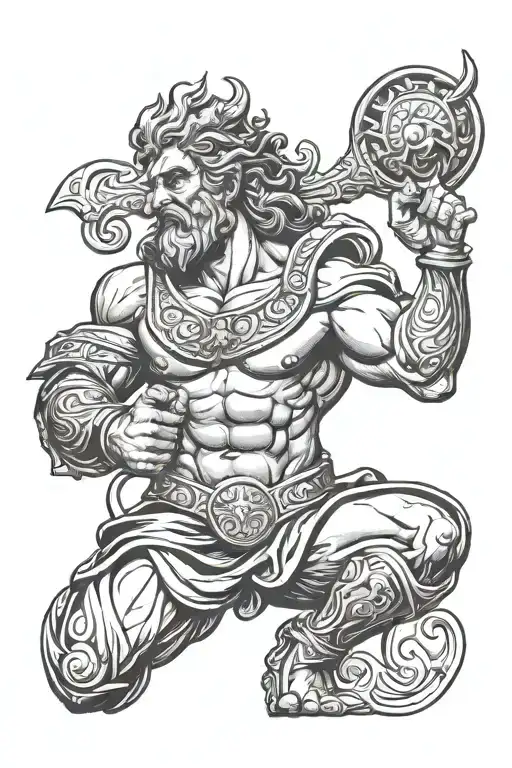 Hephaestus greek god tattoo design idea