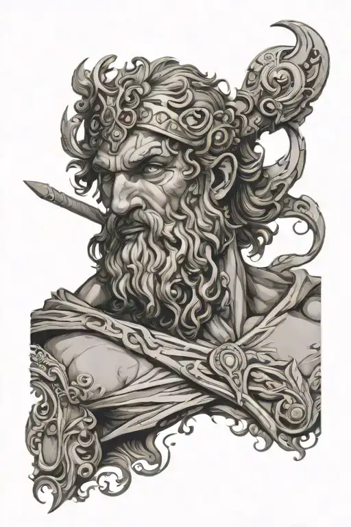 Hephaestus greek god tattoo design idea