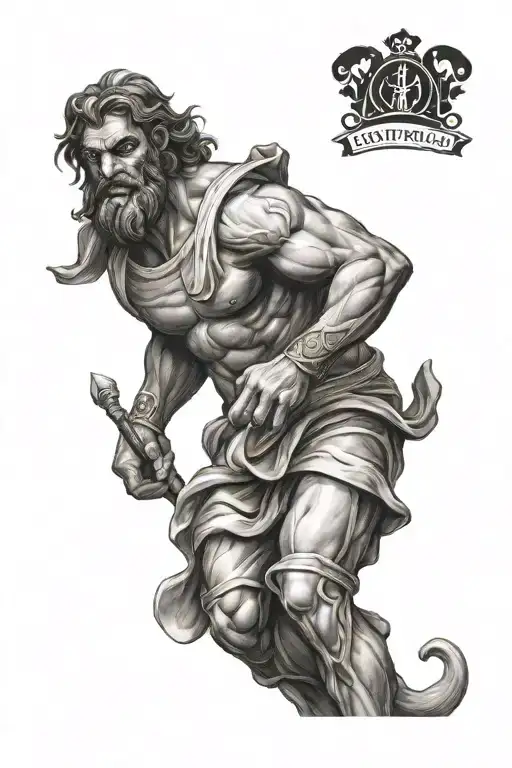 Hephaestus greek god tattoo design idea