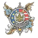 Sakartvelo EU flag inside tattoo design idea