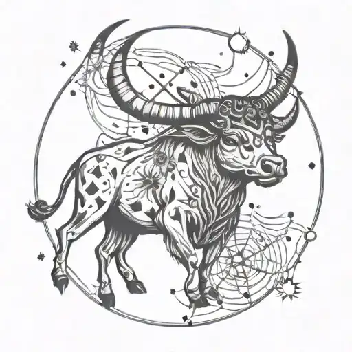 Taurus and cancer constellation tattoo design idea