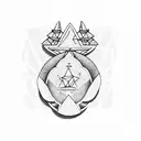 Surfboard with coordinates  tattoo design idea