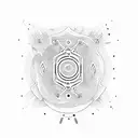 Surfboard with coordinates  tattoo design idea