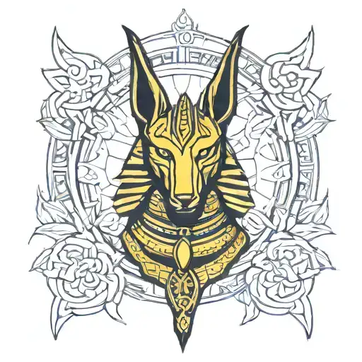 anubis tattoo design idea
