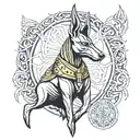 anubis tattoo design idea