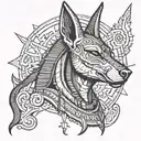 anubis tattoo design idea