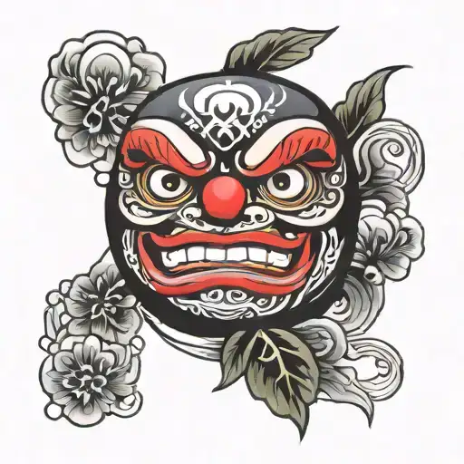 Daruma doll tattoo design idea