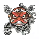 Daruma doll tattoo design idea
