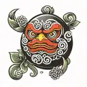 Daruma doll tattoo design idea