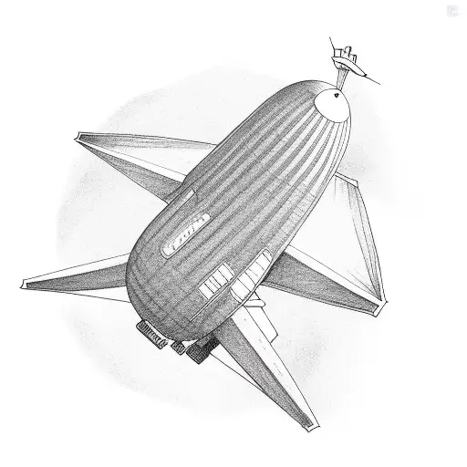 blimp with dark theme  tattoo design idea