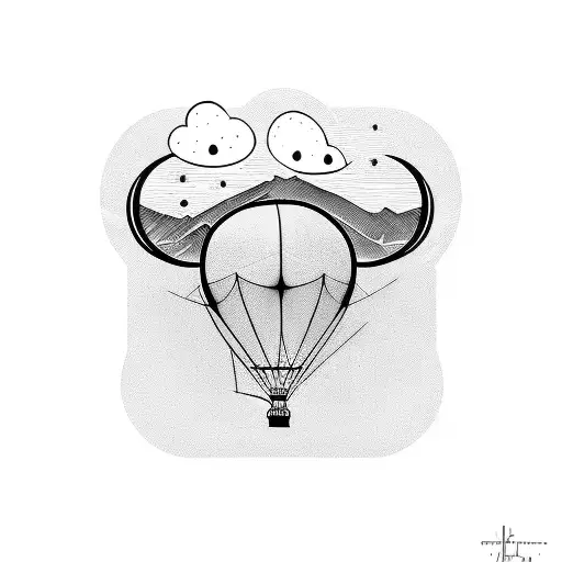 blimp with dark theme  tattoo design idea