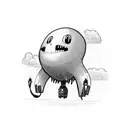 blimp with dark theme  tattoo design idea