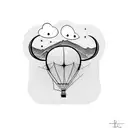 blimp with dark theme  tattoo design idea