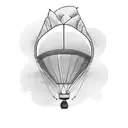blimp with dark theme  tattoo design idea