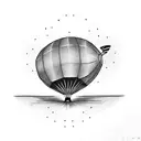 blimp with dark theme  tattoo design idea