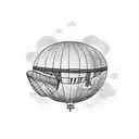 blimp with dark theme  tattoo design idea