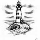 Lighthouse tattoo design idea