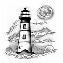 Lighthouse tattoo design idea