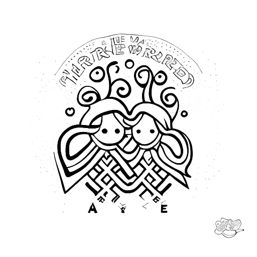 married couple  tattoo design idea