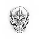 spine skeleton  tattoo design idea