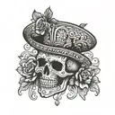 mariachi skull tattoo design idea