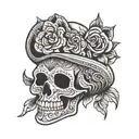mariachi skull tattoo design idea