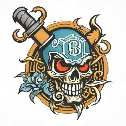 hooligan h logo tattoo design idea
