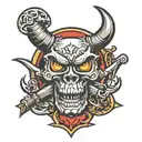 hooligan h logo tattoo design idea