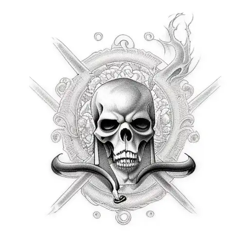 dark depressing grim reaper tattoo tattoo design idea