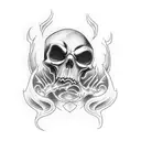 dark depressing grim reaper tattoo tattoo design idea