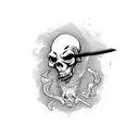 dark depressing grim reaper tattoo tattoo design idea