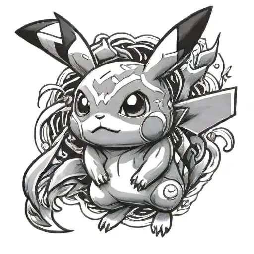 pikachu pokemon tattoo design idea