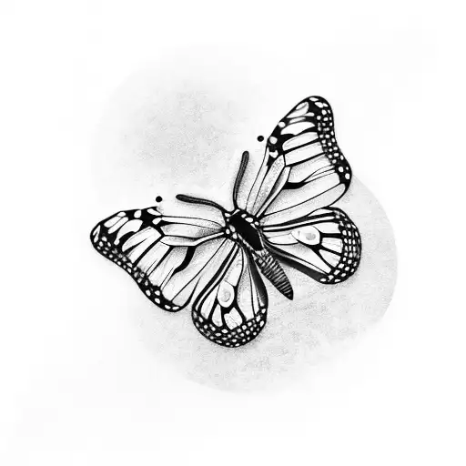 Monarch Butterfly tattoo design idea