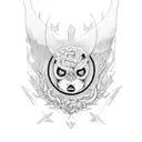 ramo para a mão  tattoo design idea