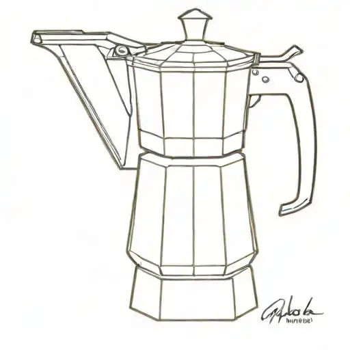 Moka pot tattoo design idea