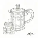 Moka pot tattoo design idea