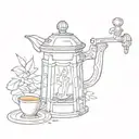 Moka pot tattoo design idea