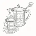 Moka pot tattoo design idea