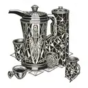 Moka pot tattoo design idea