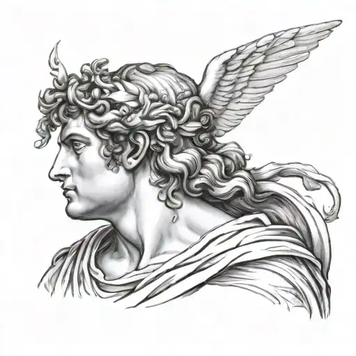 Greek god Apollo tattoo design idea