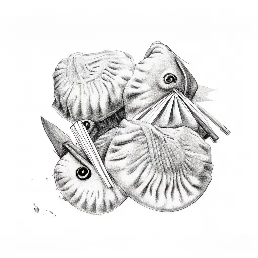 dumplings tattoo design idea