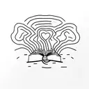 A minimalist tattoo of a book with a heartbeat line running through it, representing the client's love for psychology and the impact it has on understanding life and emotions. tattoo design idea