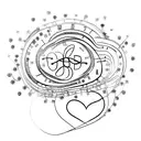 A minimalist tattoo of a book with a heartbeat line running through it, representing the client's love for psychology and the impact it has on understanding life and emotions. tattoo design idea