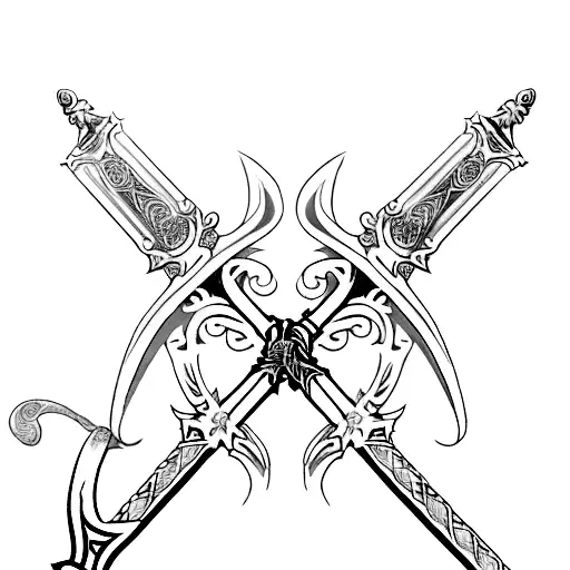 Asta's sword from black clover with kirito's swords tattoo design idea