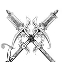 Asta's sword from black clover with kirito's swords tattoo design idea