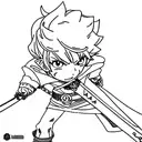 Asta's sword from black clover with kirito's swords tattoo design idea