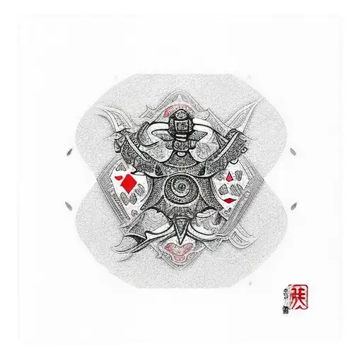 Japanese "Ace Of Spades" Tattoo Idea BlackInk AI