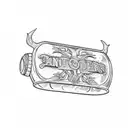 antler liquor bar tattoo design idea