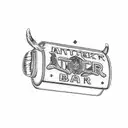 antler liquor bar tattoo design idea